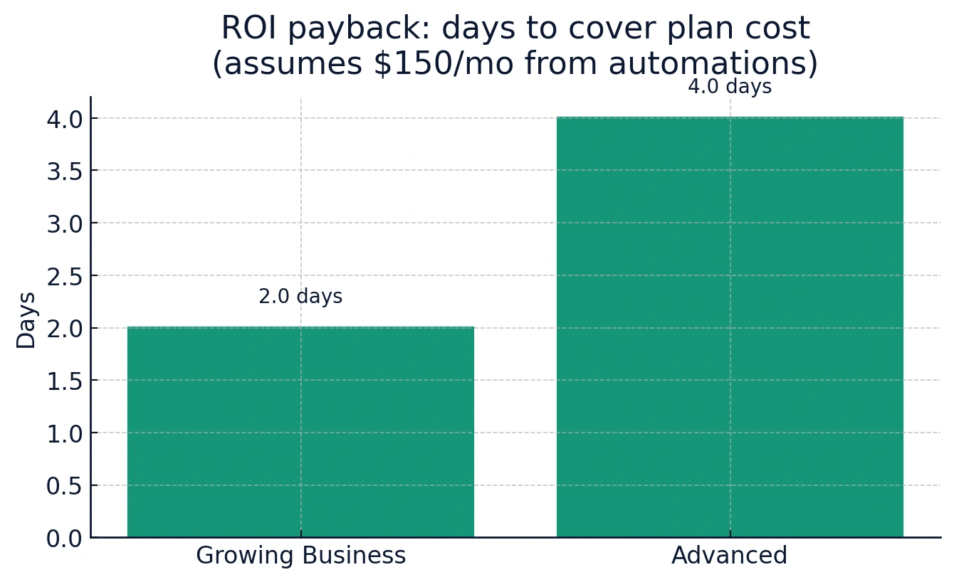 MailerLite review 2025 ROI payback chart