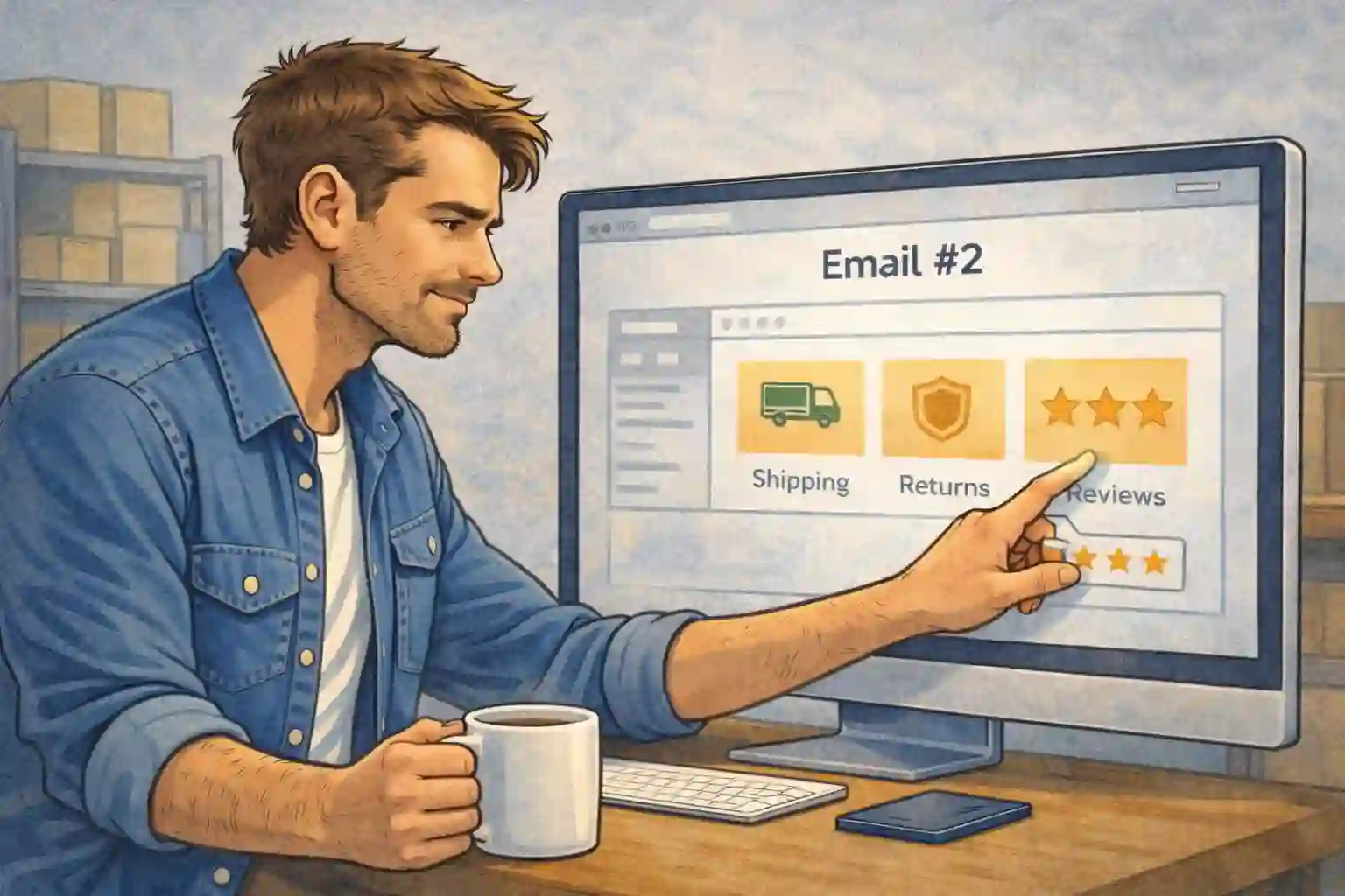 Cart reminder email with product blocks and one checkout button