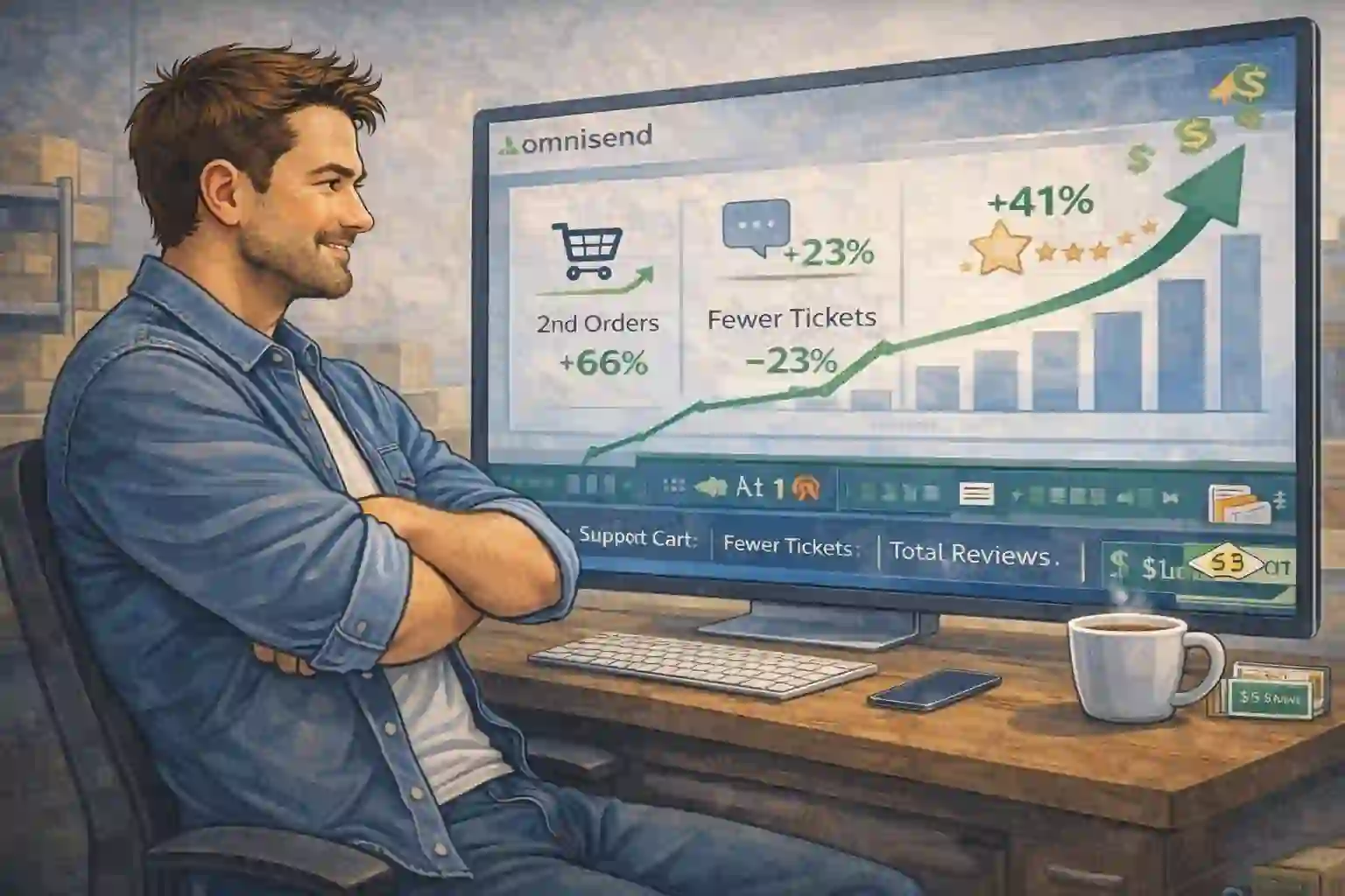 Store owner relieved as repeat purchase line starts rising